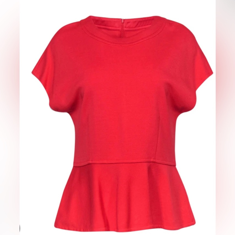 St. John - Coral Cap Sleeve Wool
Blend Peplum Top